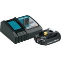 Makita Makita LXT Compact Power Tool Battery & Rapid Charger Starter Pk, 2.0Ah, Li-Ion, 18V BL1820BDC1